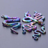 10 Alloy Snake Charms for Jewelry Making DIY Material