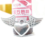 3Pcs Angel Wings Heart Charms Jewelry Making Diy Material