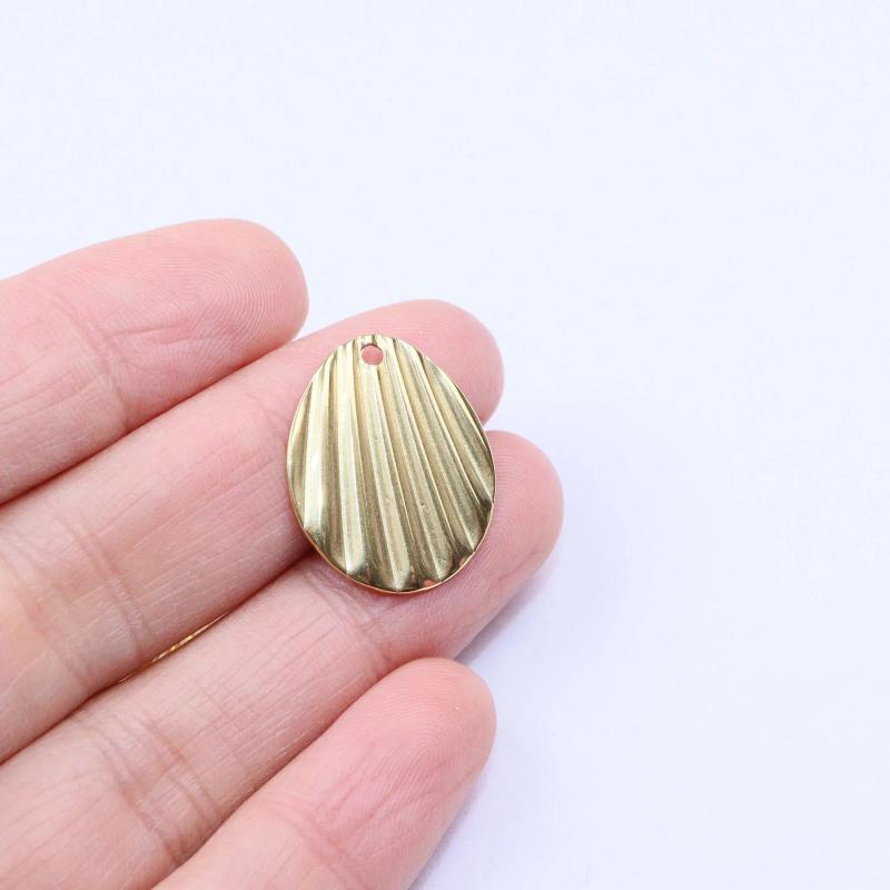 10pcs StainlessSteel Leaves Coin Charm Pendant DIY Necklace Earrings