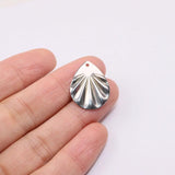 10pcs StainlessSteel Leaves Coin Charm Pendant DIY Necklace Earrings