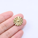 10pcs StainlessSteel Leaves Coin Charm Pendant DIY Necklace Earrings