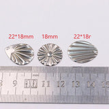 10pcs StainlessSteel Leaves Coin Charm Pendant DIY Necklace Earrings