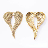 5Pcs Antique Silver Angel Wings Charms for Jewelry Making