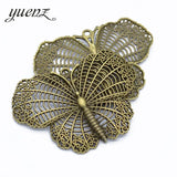 2pcs Vintage Butterfly Alloy Charms Pendant for Jewelry Making 68*46mm