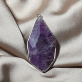 Faceted Polygon Pendant Amethyst Turquoise Rose Quartz DIY Necklace Jewelry