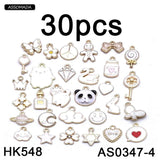 30pcs Mixed Lovely Charms Pendant DIY Jewelry Making Accessories
