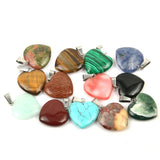 Natural Stone Water Drop Pendants Pink Tiger Eye Charms 20*6 mm