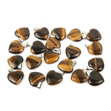 Natural Stone Water Drop Pendants Pink Tiger Eye Charms 20*6 mm