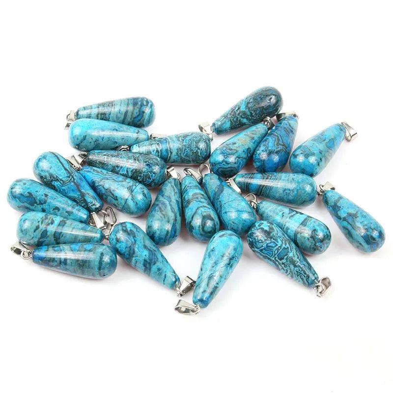 Water Drop Opal/Malachite Pendant for Jewelry Making