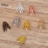 BoYuTe 200 Pcs 9*10MM Filigree Flower Charms Brass DIY Jewelry Vintage
