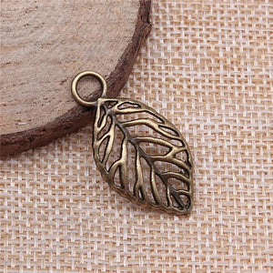 59pcs Antique Bronze Leaves Charms for DIY Retro Jewelry Earring Keychain