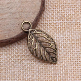 59pcs Antique Bronze Leaves Charms for DIY Retro Jewelry Earring Keychain