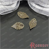 Antique Bronze Leaf Copper Charms Pendants Jewelry Findings 50 pieces