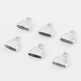 5PCS Antique Hammered Bead Caps Tassel Necklace DIY