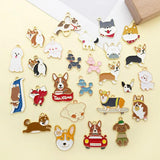 26PCS Enamel Dog Charms for Jewelry Making Crafting