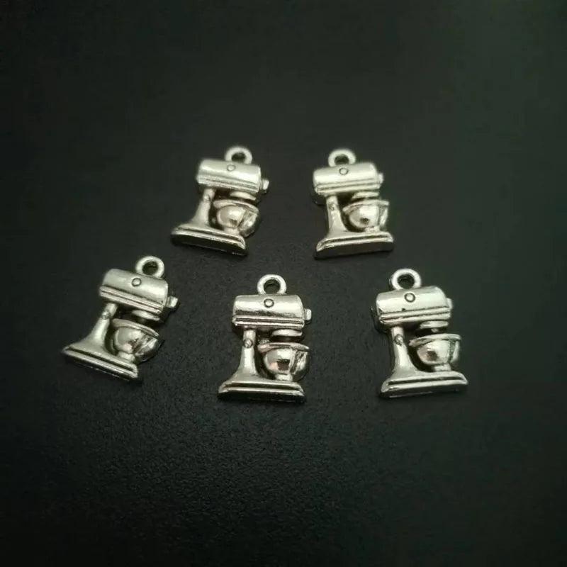 50pcs Antique Silver Alloy Coffeemaker Charms 11x17mm