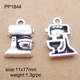 50pcs Antique Silver Alloy Coffeemaker Charms 11x17mm