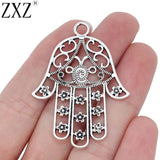 10pcs Hamsa Hand Charms Pendants for Necklace Making 53x40mm