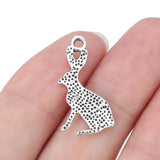 30pcs Rabbit Charms Pendants for Necklace Bracelet Making 26x13mm