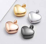 3Pcs Heart Locket Charms Memorial Ashes Necklace Bracelet Jewelry