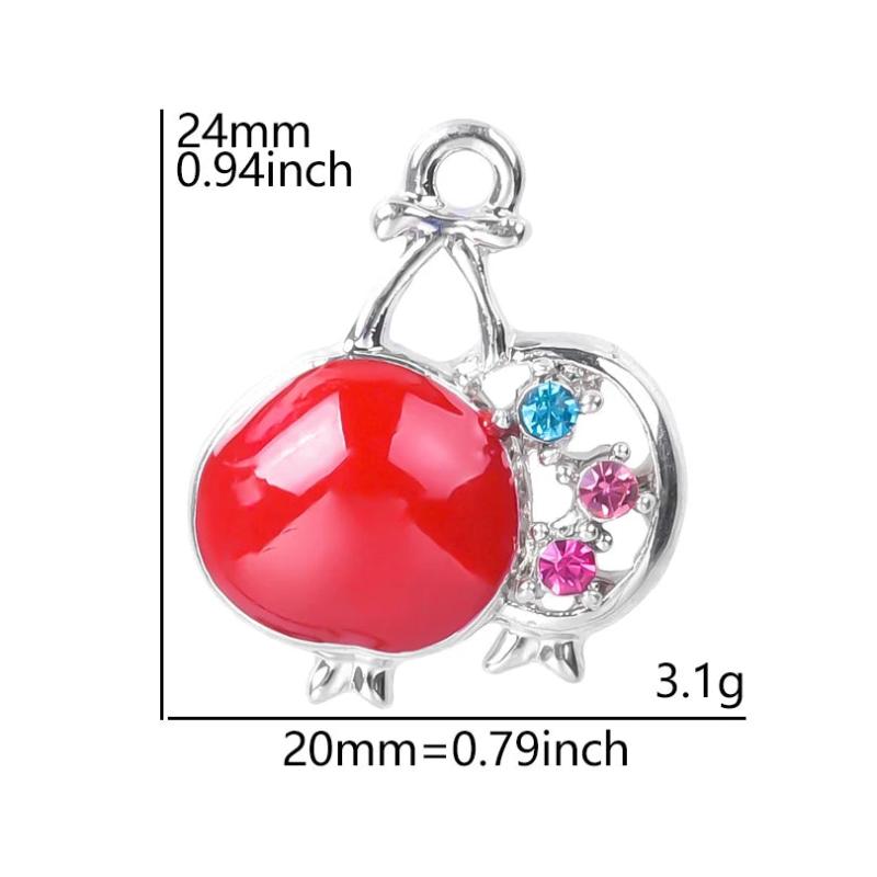 20 Enamel Fruits Charms Pendant Jewelry Making Earring Necklace