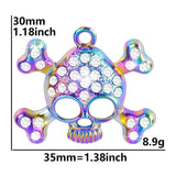 5PCS Rhinestone Skull Charms for Jewelry Making DIY Craft