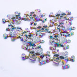 5PCS Rhinestone Skull Charms for Jewelry Making DIY Craft