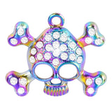 5PCS Rhinestone Skull Charms for Jewelry Making DIY Craft