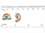 20PCS/lot 8MM Rainbow Slide Charms for DIY Leather Wristband Keychains