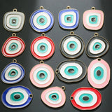 Colorful Enamel Eye Charms Pendant DIY Necklace Bracelet 14pcs/lot