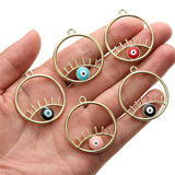 10pcs Alloy Eyes Charms Pendant for DIY Jewelry Making