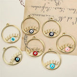 10pcs Alloy Eyes Charms Pendant for DIY Jewelry Making