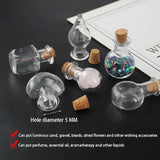 10pcs Clear Glass Bottle With Cork Stopper Geometric Glass Ball Vial