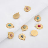 4Pcs Stainless Steel Sun Charms for DIY Necklace Making