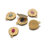 4Pcs Stainless Steel Sun Charms for DIY Necklace Making