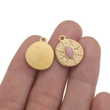 4Pcs Stainless Steel Sun Charms for DIY Necklace Making