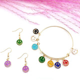 45pcs Mixed Enamel Alloy Smile Face Charms Pendants for DIY Jewelry Making