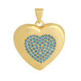 Heart Shape CZ Charms Pendants for Jewelry Making DIY