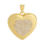 Heart Shape CZ Charms Pendants for Jewelry Making DIY
