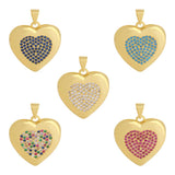 Heart Shape CZ Charms Pendants for Jewelry Making DIY