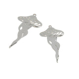 5pcs Mushroom Lady Earrings Stainless Steel Pendant DIY Jewelry