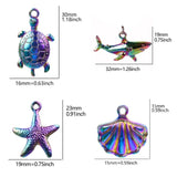 Ocean Marine Life Charms Turtle Starfish Shark Fish Octopus Crab Charms