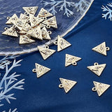 22Pcs 18K Plated Evil Eye Charms Triangle Charm Bulk Rhinestone Geometric Charm