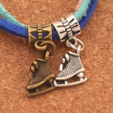 Grid Shoes Big Hole Beads 12Pcs European Charm Bracelets Dangle