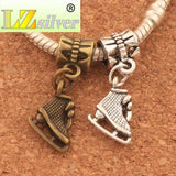 Grid Shoes Big Hole Beads 12Pcs European Charm Bracelets Dangle