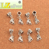 Grid Shoes Big Hole Beads 12Pcs European Charm Bracelets Dangle
