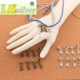 Grid Shoes Big Hole Beads 12Pcs European Charm Bracelets Dangle
