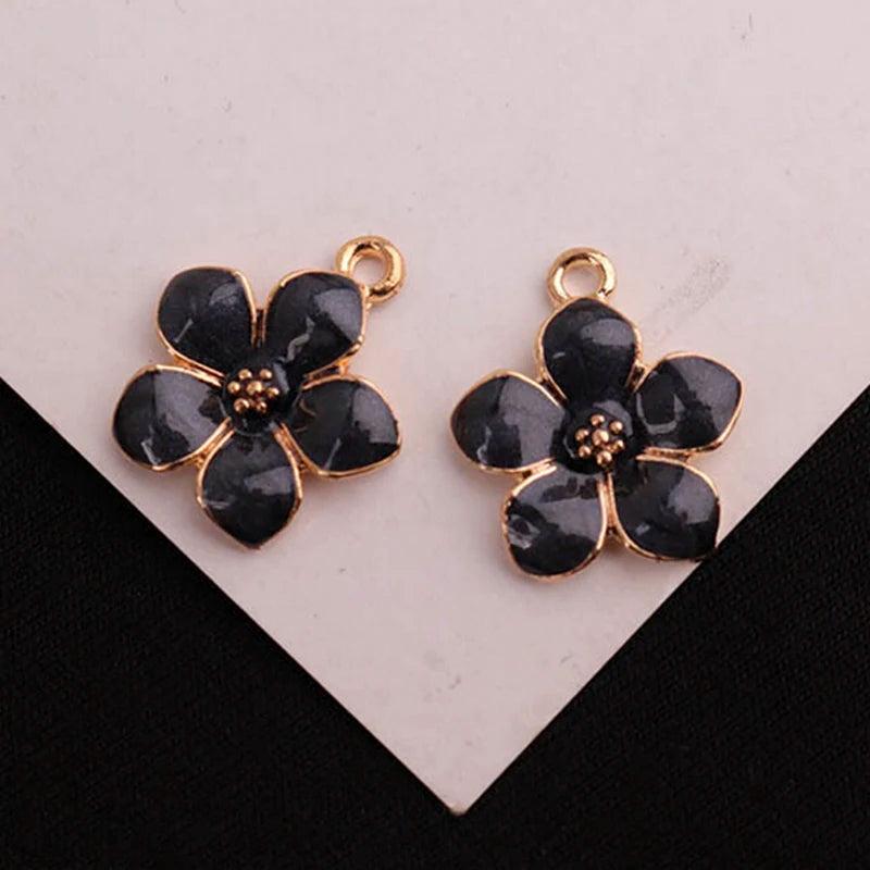 1Pc Metal Filigree Flowers Torus Bottom Charms Setting Jewelry DIY