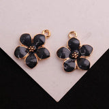 1Pc Metal Filigree Flowers Torus Bottom Charms Setting Jewelry DIY