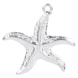 4Pcs Stainless Steel Starfish Charms for Jewelry Making DIY Craft